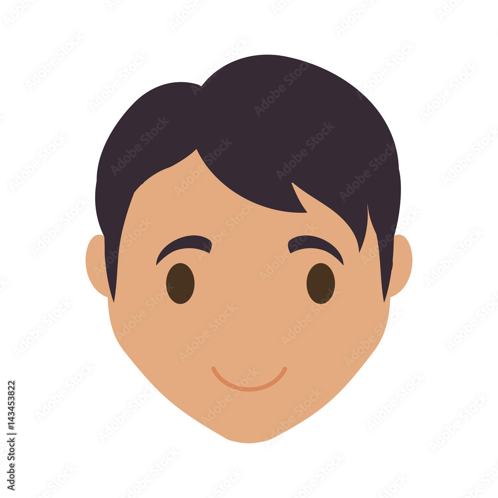 happy man face cartoon icon over white background. colorful design. vector illustration happy man face cartoon icon over white background. colorful design. vector illustration