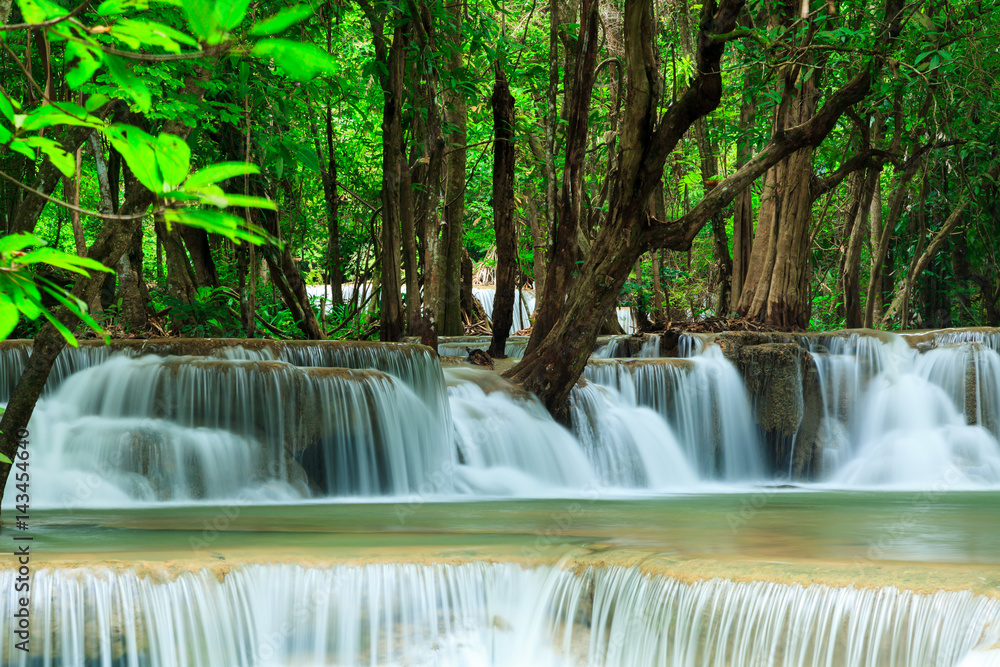 Deep waterfall in Huay Mae Kamin Kanjanaburi Thailand Deep waterfall in Huay Mae Kamin Kanjanaburi Thailand