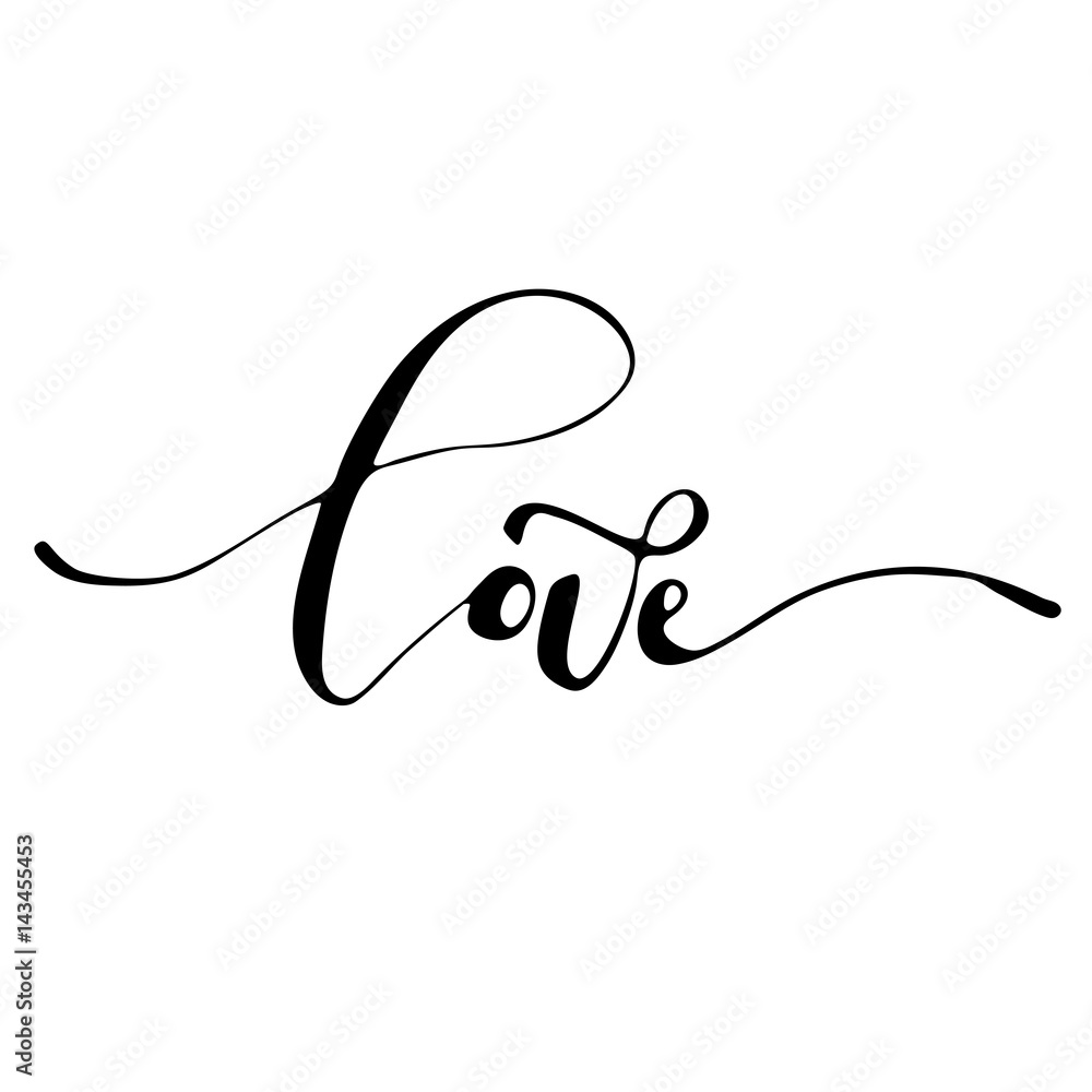 Love - freehand ink inspirational romantic catchword Love - freehand ink inspirational romantic catchword