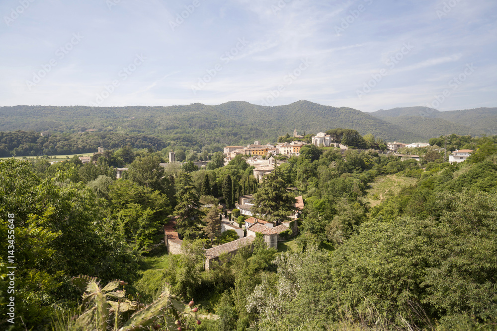 Village view of Besalu, Garrotxa, province Girona,Catalonia.