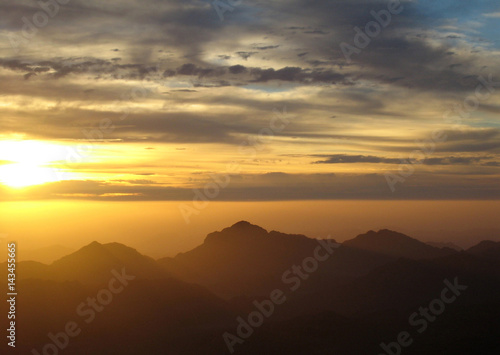 Dawn in the mountains  sunrise in Sinai