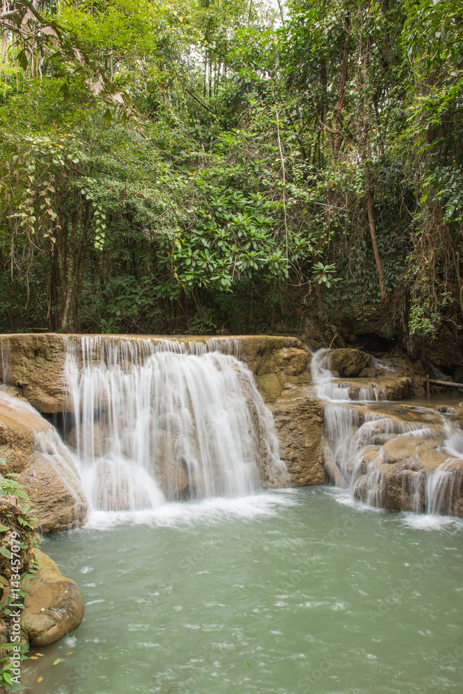 beautiful waterfall in thailand