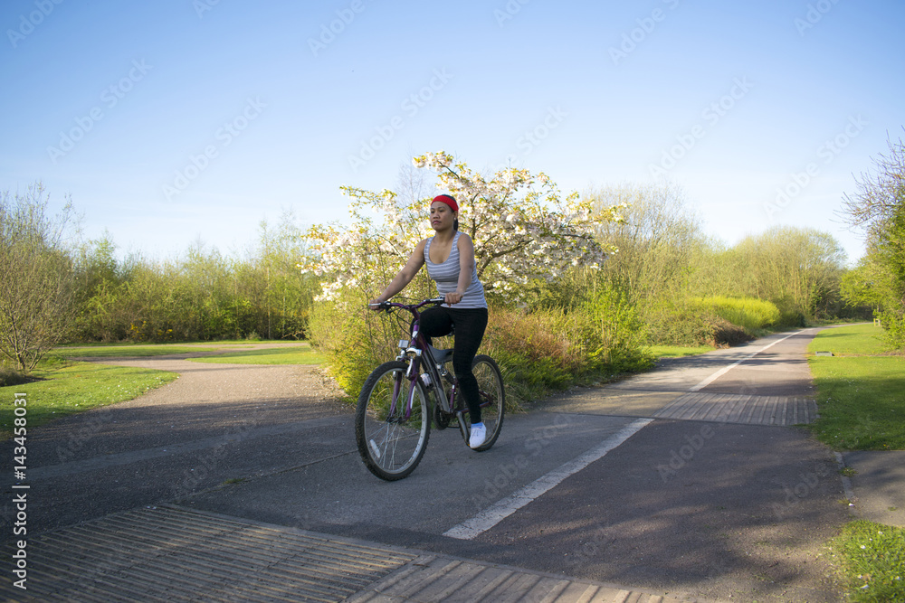 Asian Female Cycling