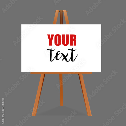 wooden easel template for banner,ads, poster. Place your picture