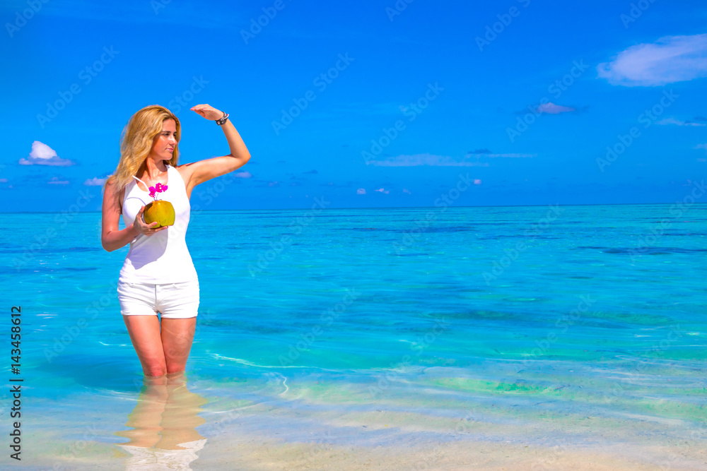 Dreamscape Escape with beauty girl on Maldives Dreamscape Escape with beauty girl on Maldives