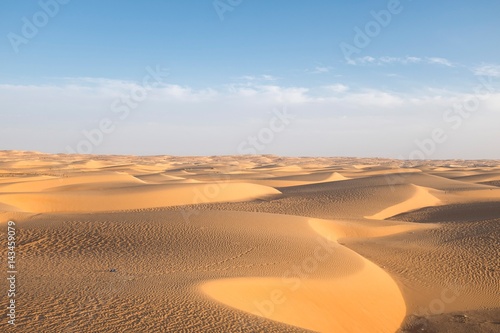 Endless Desert Landscape in Mauritanian Sahara
