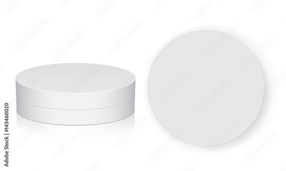 Round box for your design and logo. Easy to change colors. Mock Up Vector EPS10 Round box for your design and logo. Easy to change colors. Mock Up Vector EPS10