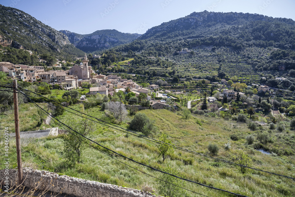 Village view, Valldemossa, Serra de Tramuntana, Mallorca Island, Balearic Islands,Spain.