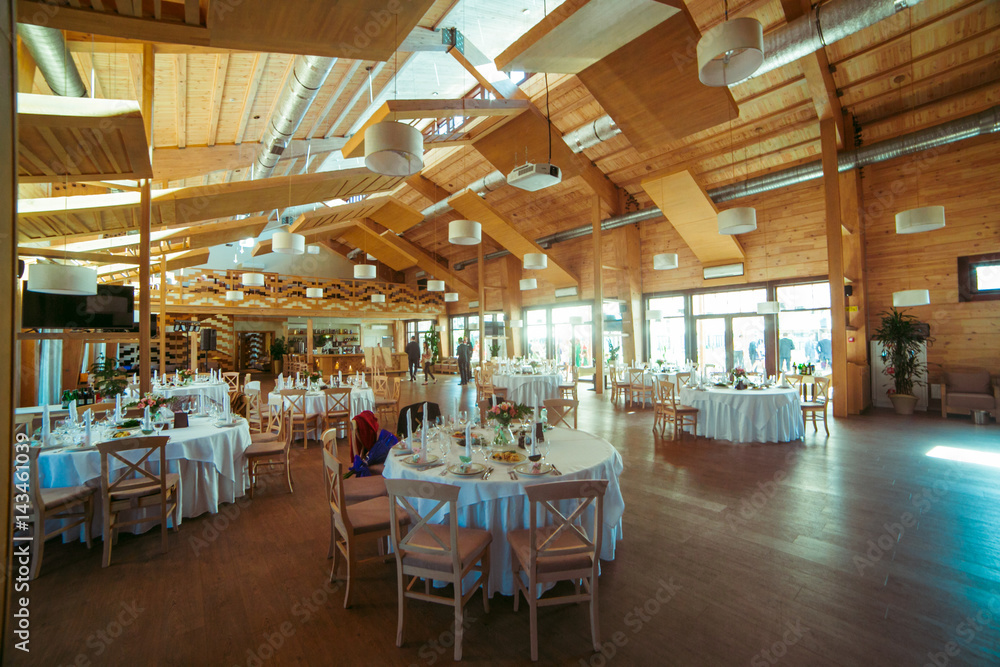 The decorations for wedding restaurant