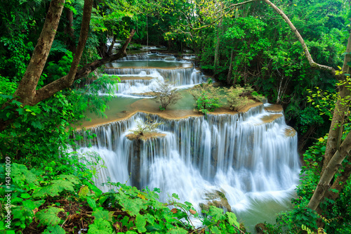 Deep waterfall in Huay Mae Kamin Kanjanaburi Thailand