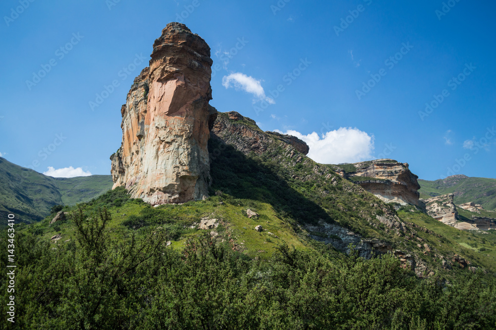 Rock Face, Cliff in Golden Gate Highlands National Park in South Africa’s Freestate