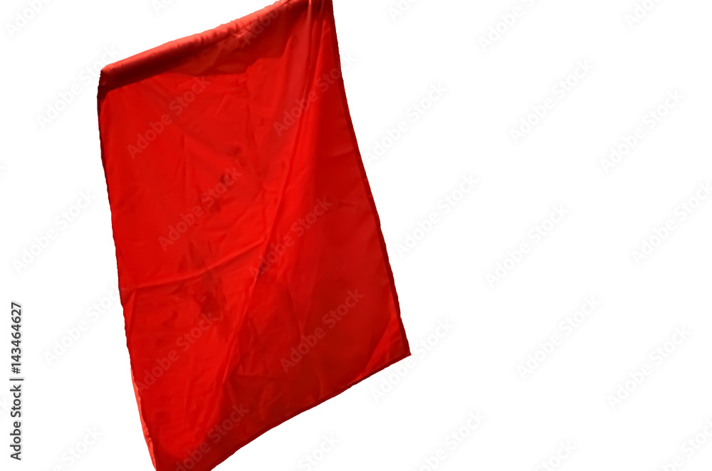 Red flag shown in white background. Red flag shown in white background.
