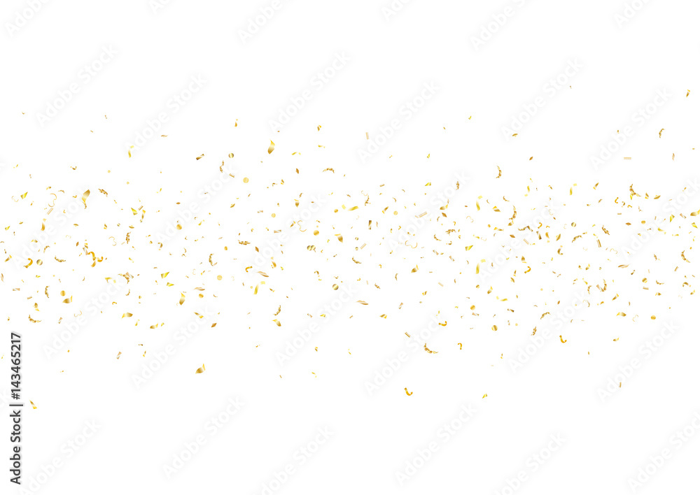 Abstract background with flying subtle golden confetti. - obrazy, fototapety, plakaty 