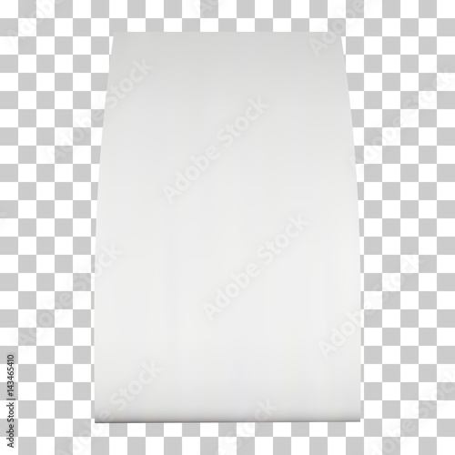 Blank paper tent card. Vector illustration on transparent background. Table card mock up