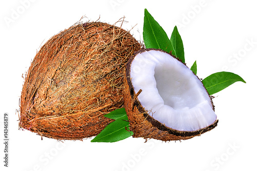 Coconuts isolated on white