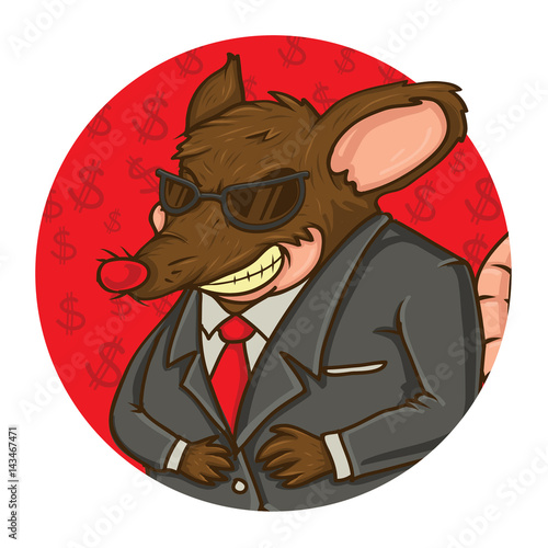 Fat Rat Corrupter vector illustration