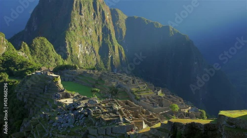 timelapse of machupichu on a sunnyday HD photo