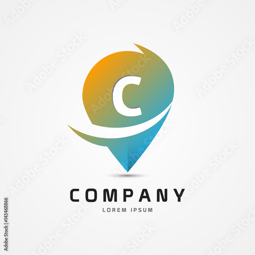 Free Download Letter C icon design template. Company symbol. Vector - GFXLoad