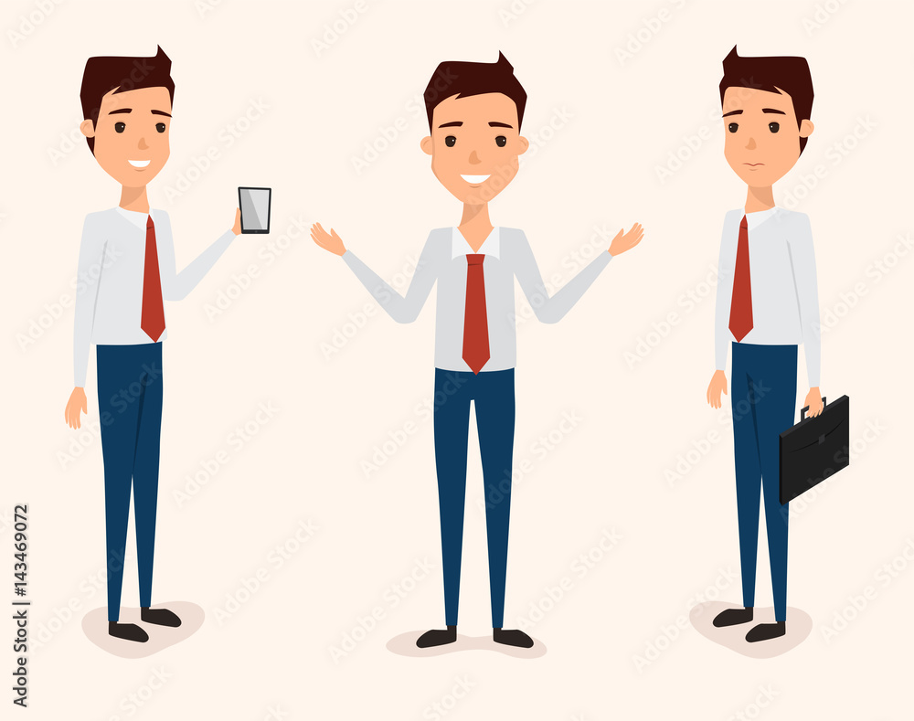 business man character in job. occupation people. avatar flat design. business man character in job. occupation people. avatar flat design.