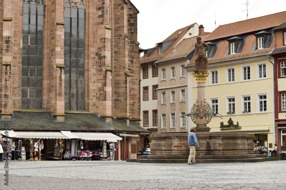Plac w Heidelberg - obrazy, fototapety, plakaty 