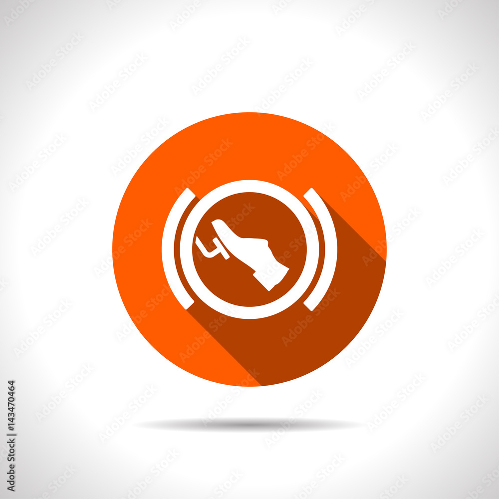 Press break pedal warning vector hmi dashboard flat icon Stock Vector Adobe Stock