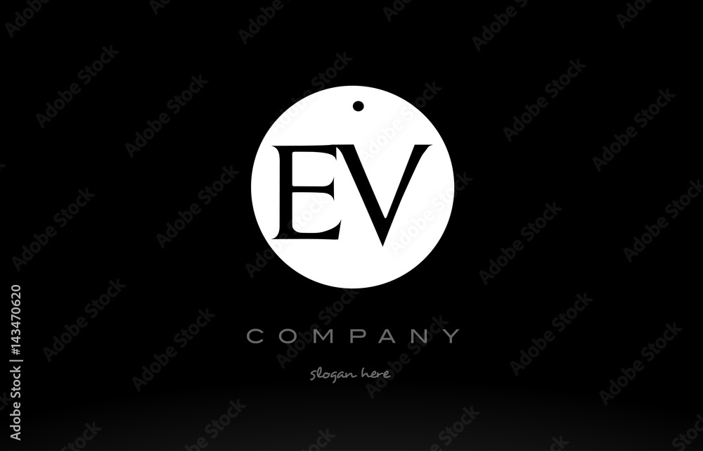 EV E V simple black white circle alphabet letter logo vector icon template EV E V simple black white circle alphabet letter logo vector icon template