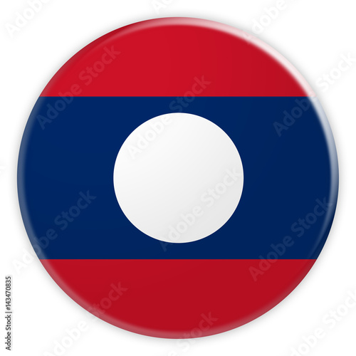 Free Download Laos Flag Button, News Concept Badge, 3d illustration on white background - GFXLoad