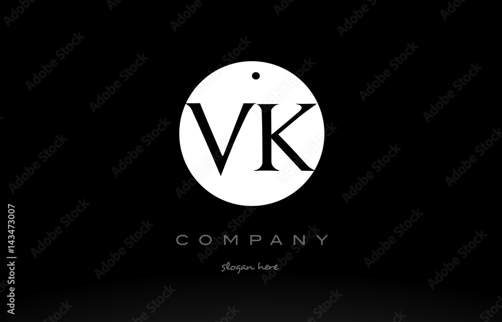 VK V K simple black white circle alphabet letter logo vector icon template VK V K simple black white circle alphabet letter logo vector icon template