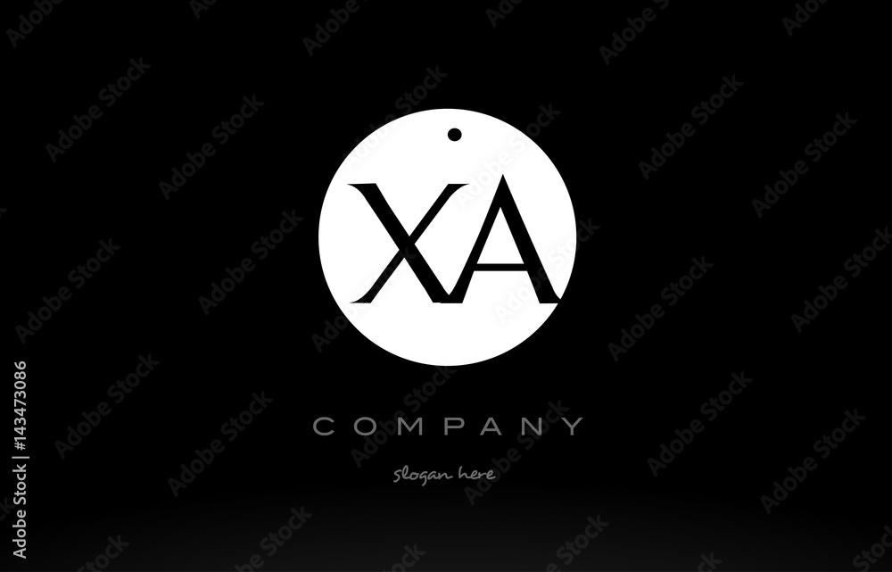 XA X A simple black white circle alphabet letter logo vector icon template XA X A simple black white circle alphabet letter logo vector icon template