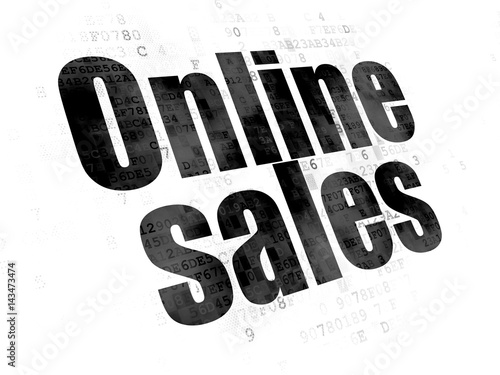 Advertising concept  Online Sales on Digital background
