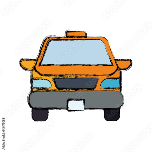 Taxi cab vehicle icon vector illustration graphic design