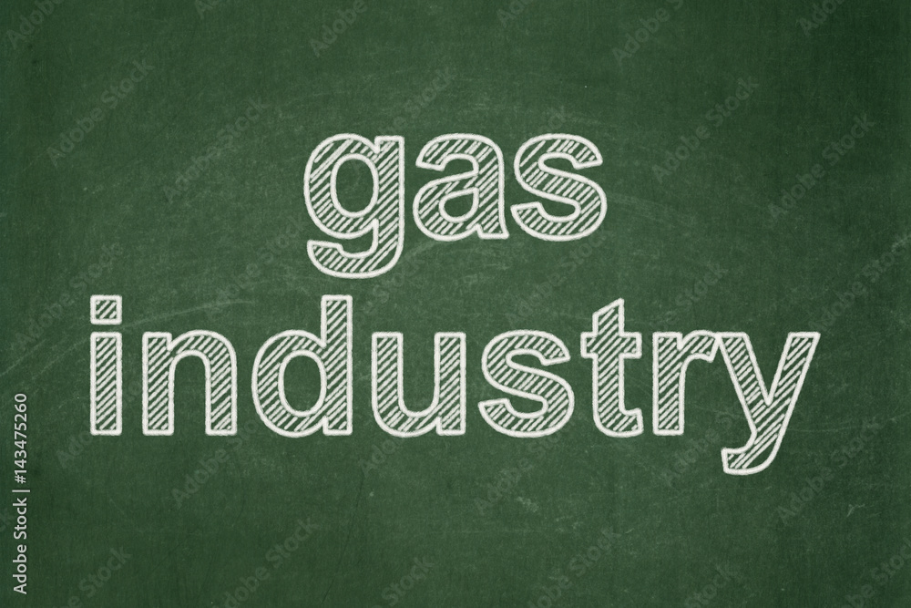Industry concept: Gas Industry on chalkboard background Industry concept: Gas Industry on chalkboard background