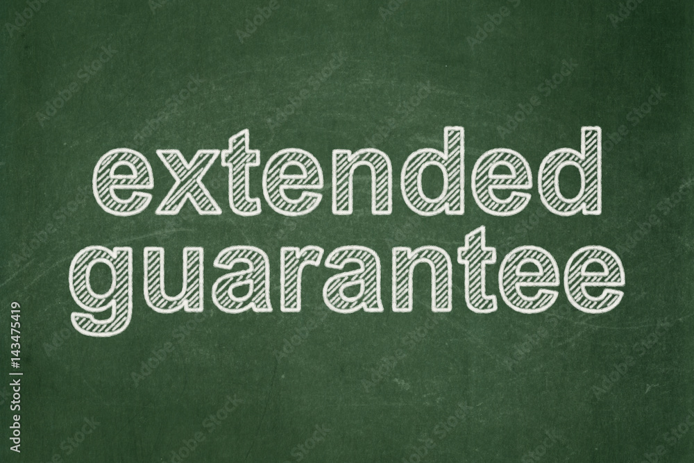 Obraz premium Insurance concept: Extended Guarantee on chalkboard background