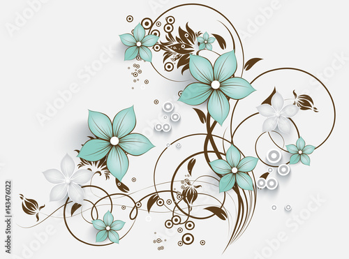 Abstract floral background for design