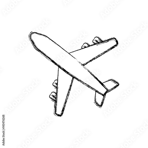 Jet airplane isolated icon vector illustration graphic design