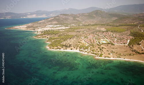 Aerial view of  Güllük Bay  Turkey photo