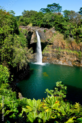 Rainbow Falls Waterfall on Big Island Hawaii Vertical
