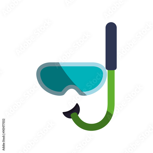 Snorkel diving mask icon vector illustration graphic design