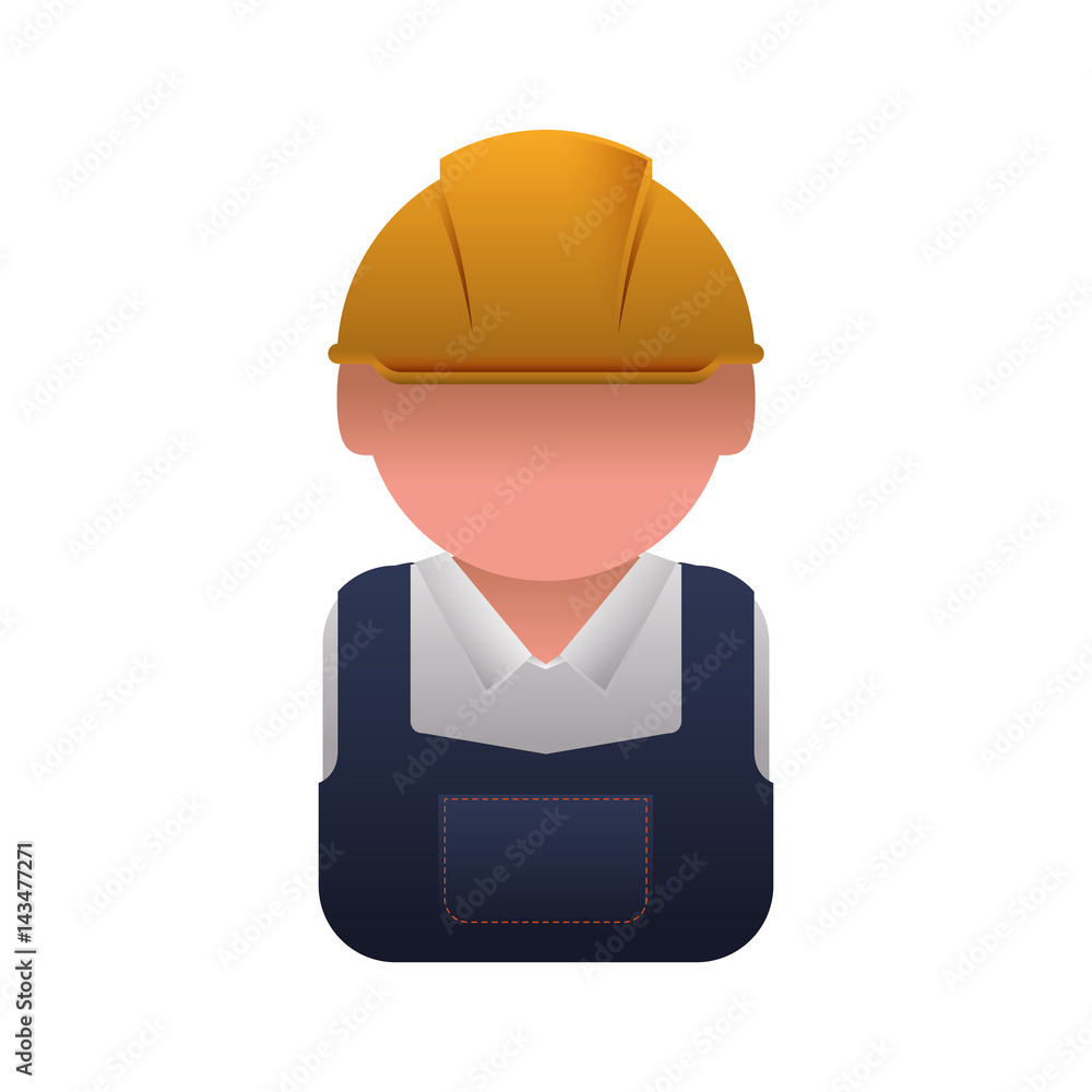 Construction worker profile icon vector illustration graphic design Construction worker profile icon vector illustration graphic design