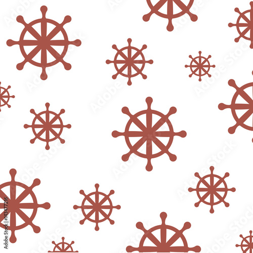 Wooden rudder wheel icon vector illustration graphic design