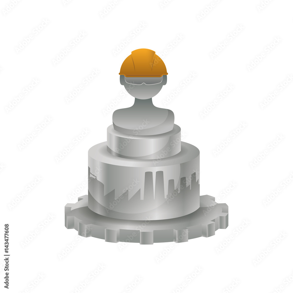 Construction worker profile icon vector illustration graphic design Construction worker profile icon vector illustration graphic design