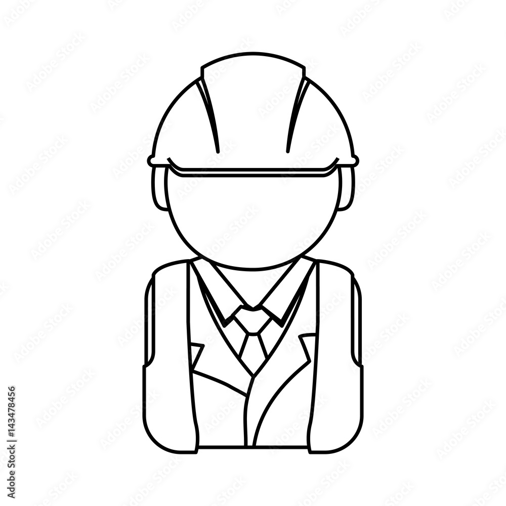 Construction worker profile icon vector illustration graphic design Construction worker profile icon vector illustration graphic design
