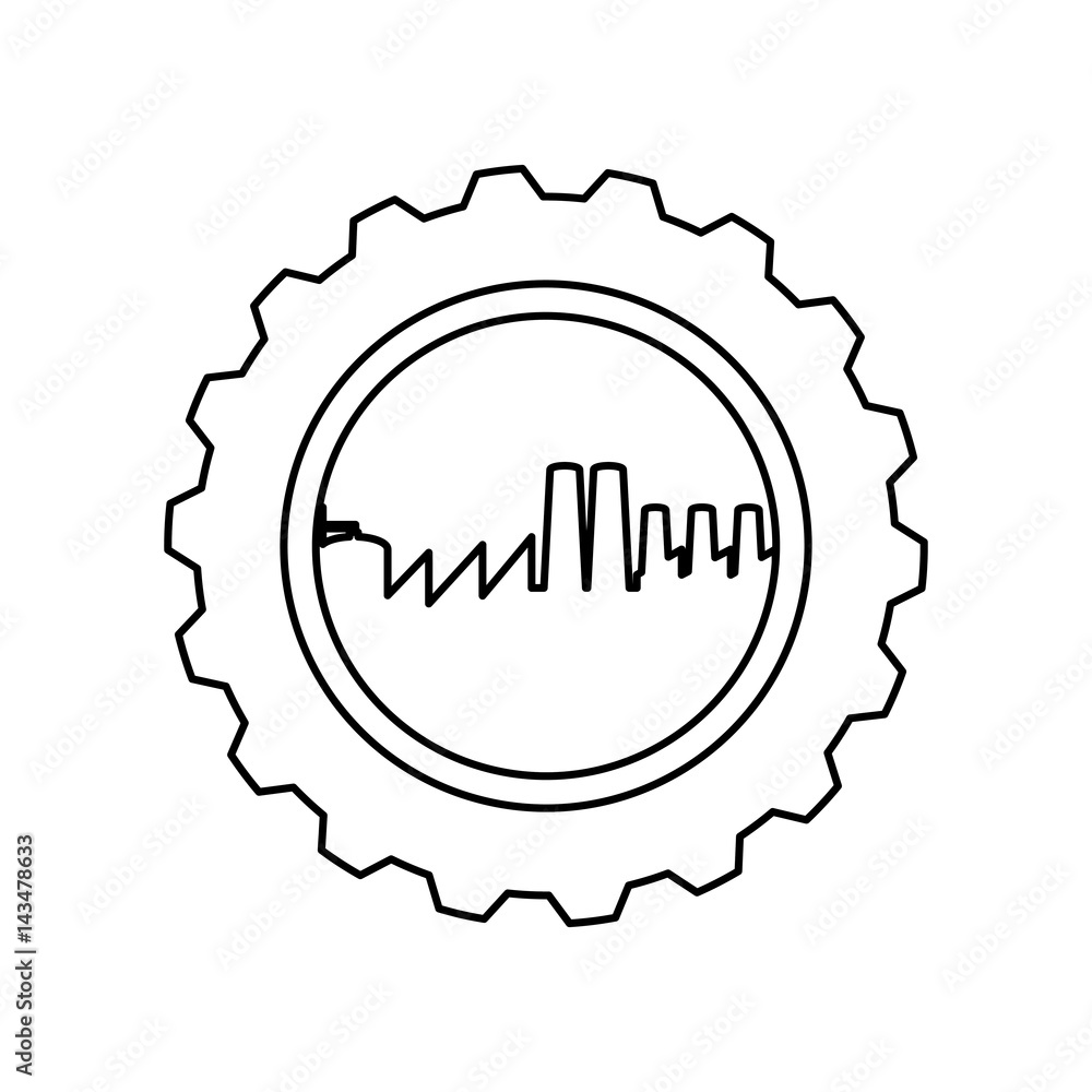 Gear machinery piece icon vector illustration graphic design Gear machinery piece icon vector illustration graphic design