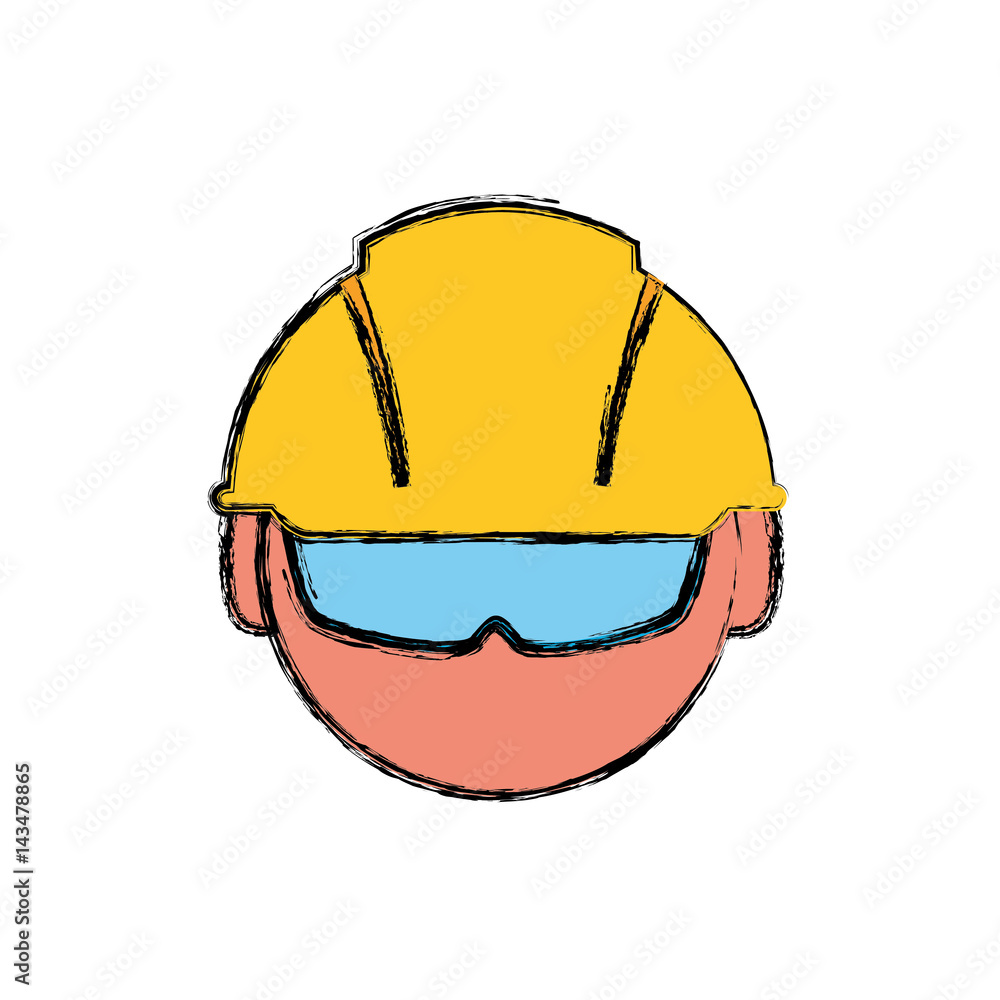 Construction worker profile icon vector illustration graphic design Construction worker profile icon vector illustration graphic design