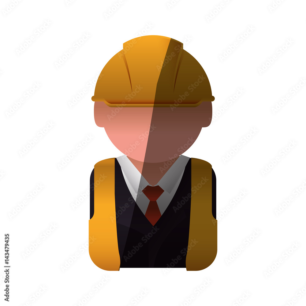 Construction worker profile icon vector illustration graphic design Construction worker profile icon vector illustration graphic design