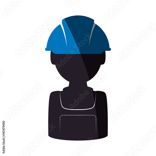 Construction worker profile icon vector illustration graphic design