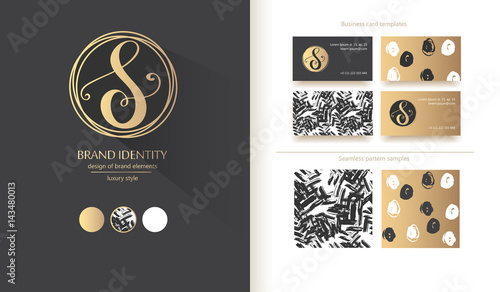 Luxury calligraphic letter S monogram - vector logo template. Sophisticated brand design