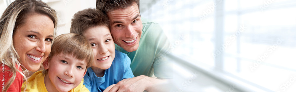 Happy family with kids Happy family with kids