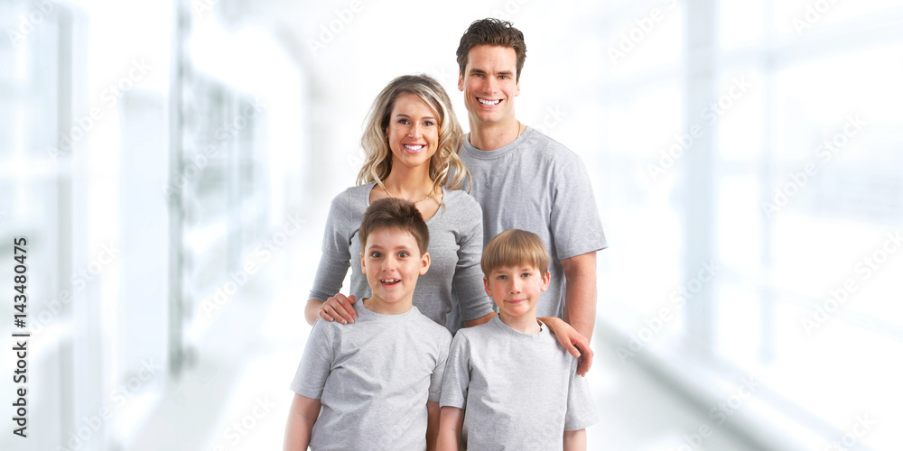 Happy family with kids Happy family with kids