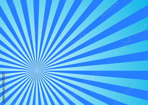 Sun rays blue, vector